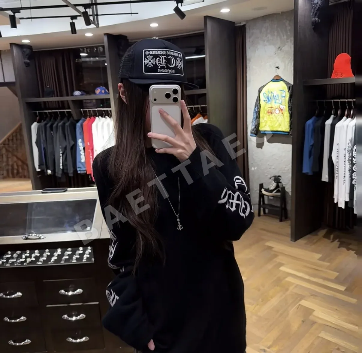 크롬하츠 싱글볼 스카우트 플로럴 펜던트 목걸이 상세 이미지 8