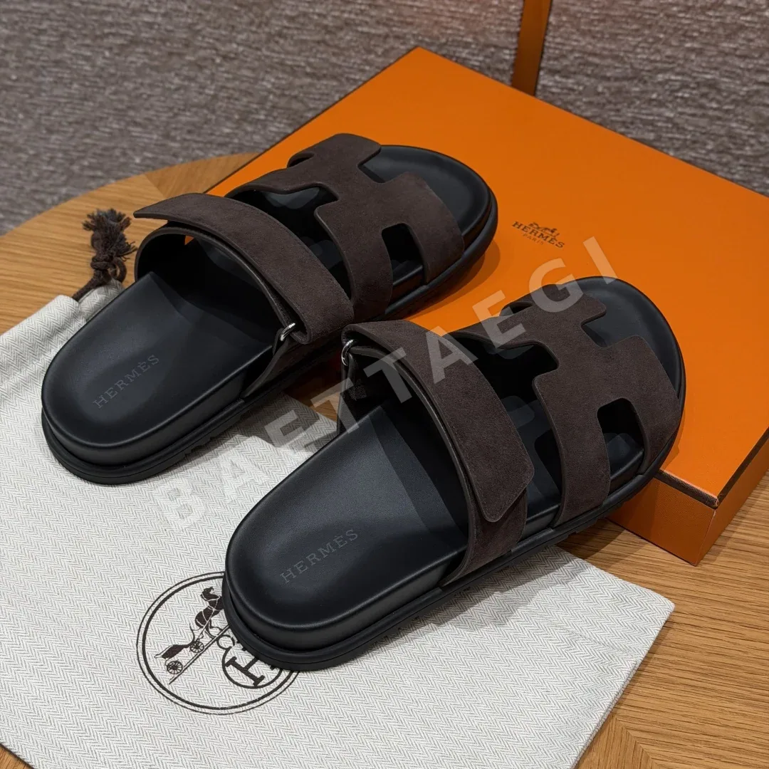 에르메스 시프레 샌들 에베네브라운 샤모아가죽 상세 이미지 3