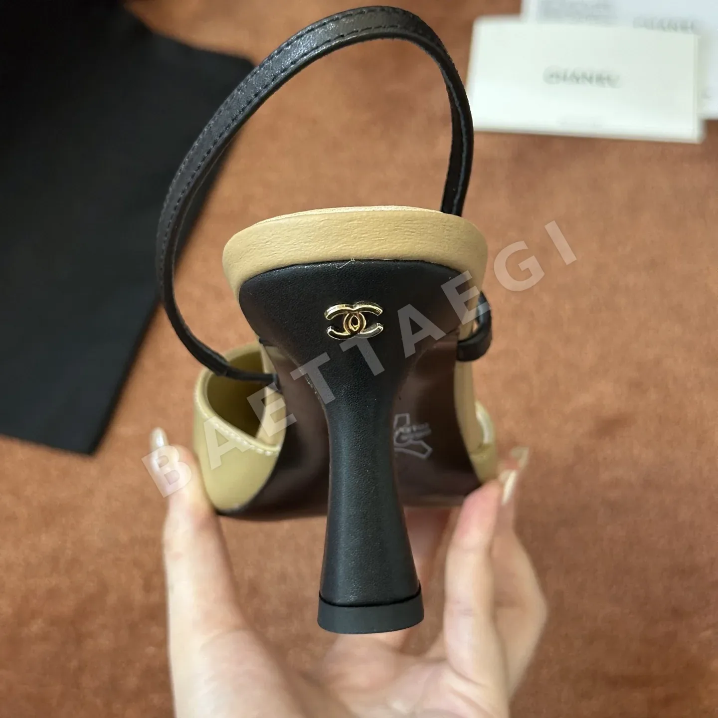 샤넬 더블 C 로고 플랫슈즈 상세 이미지 4