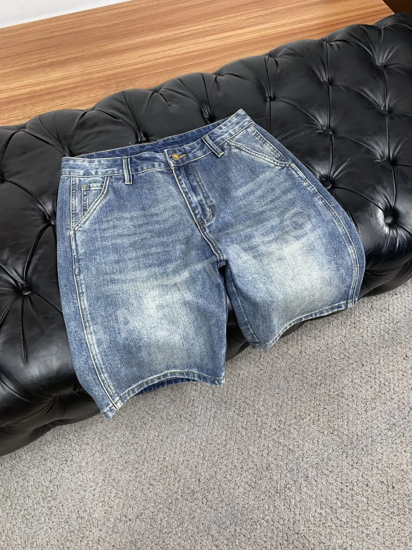 루이비통 데님 스트레이트 남성 반바지 상세 이미지 8