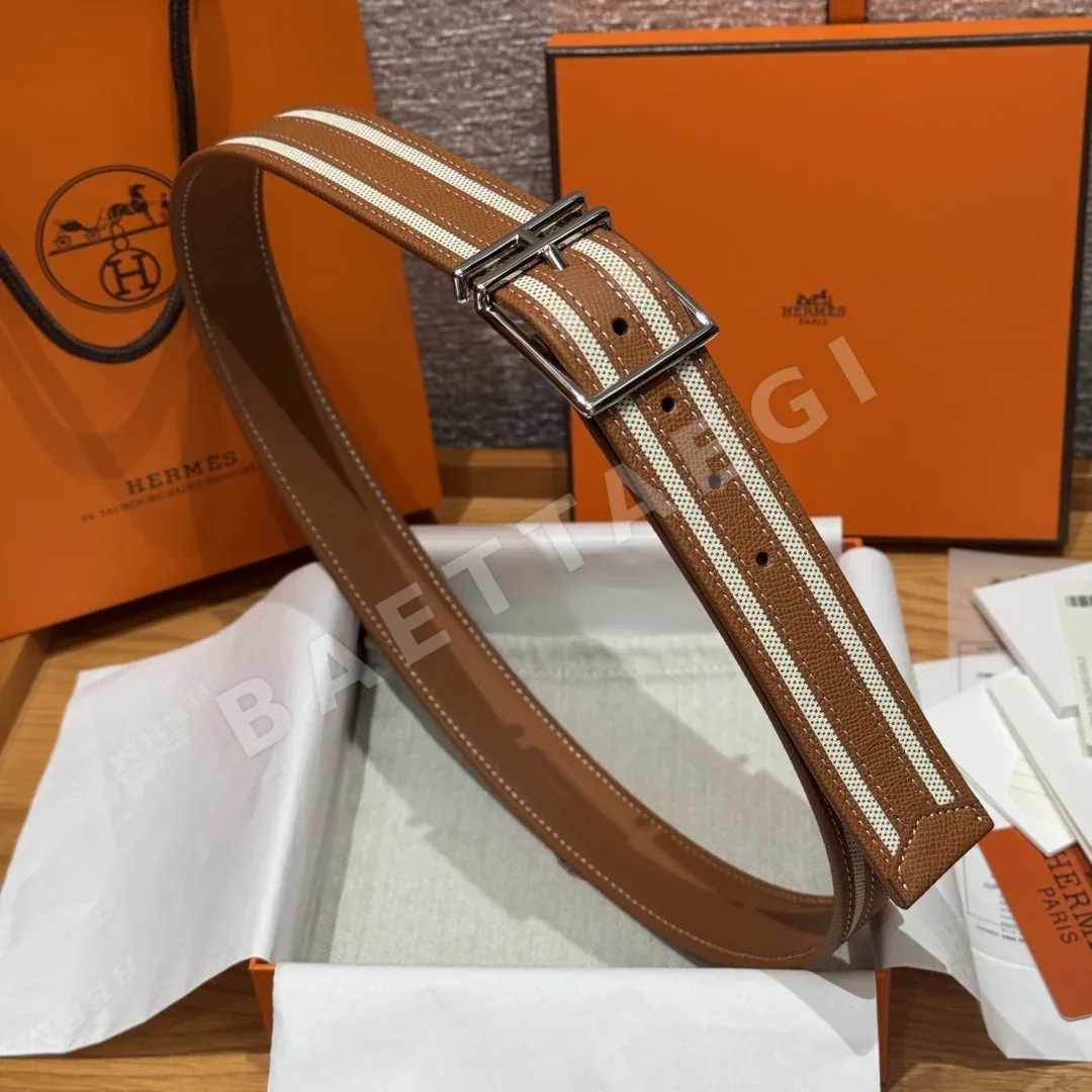 에르메스 하프 코드 리비에라 양면 가죽 벨트 상세 이미지 3