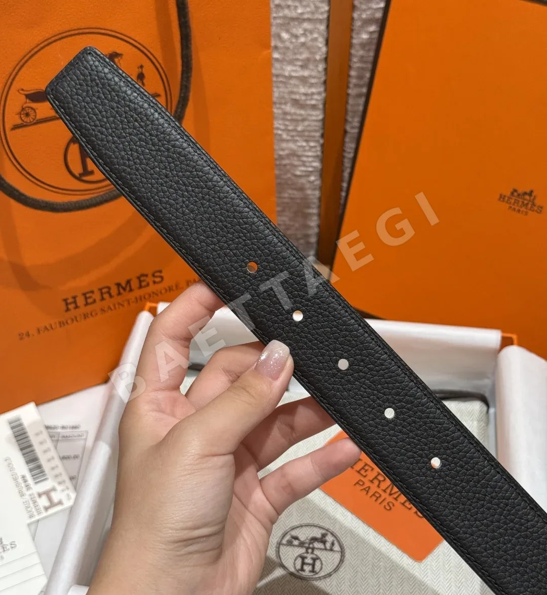 에르메스 H브랜드 카프스킨 메탈 버클 벨트 상세 이미지 8