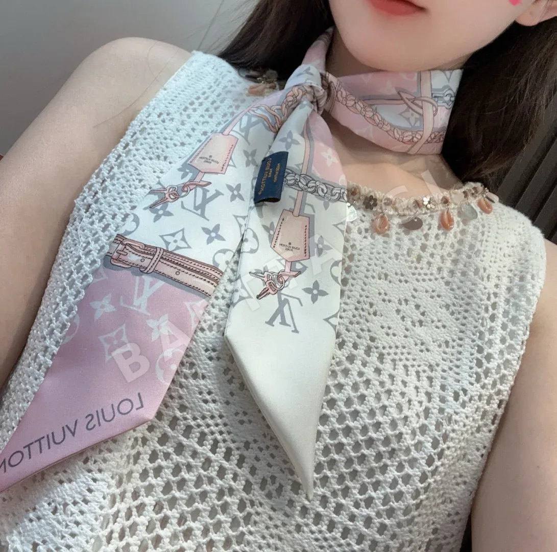 루이비통 모노그램 실크 리본 스카프 146420
