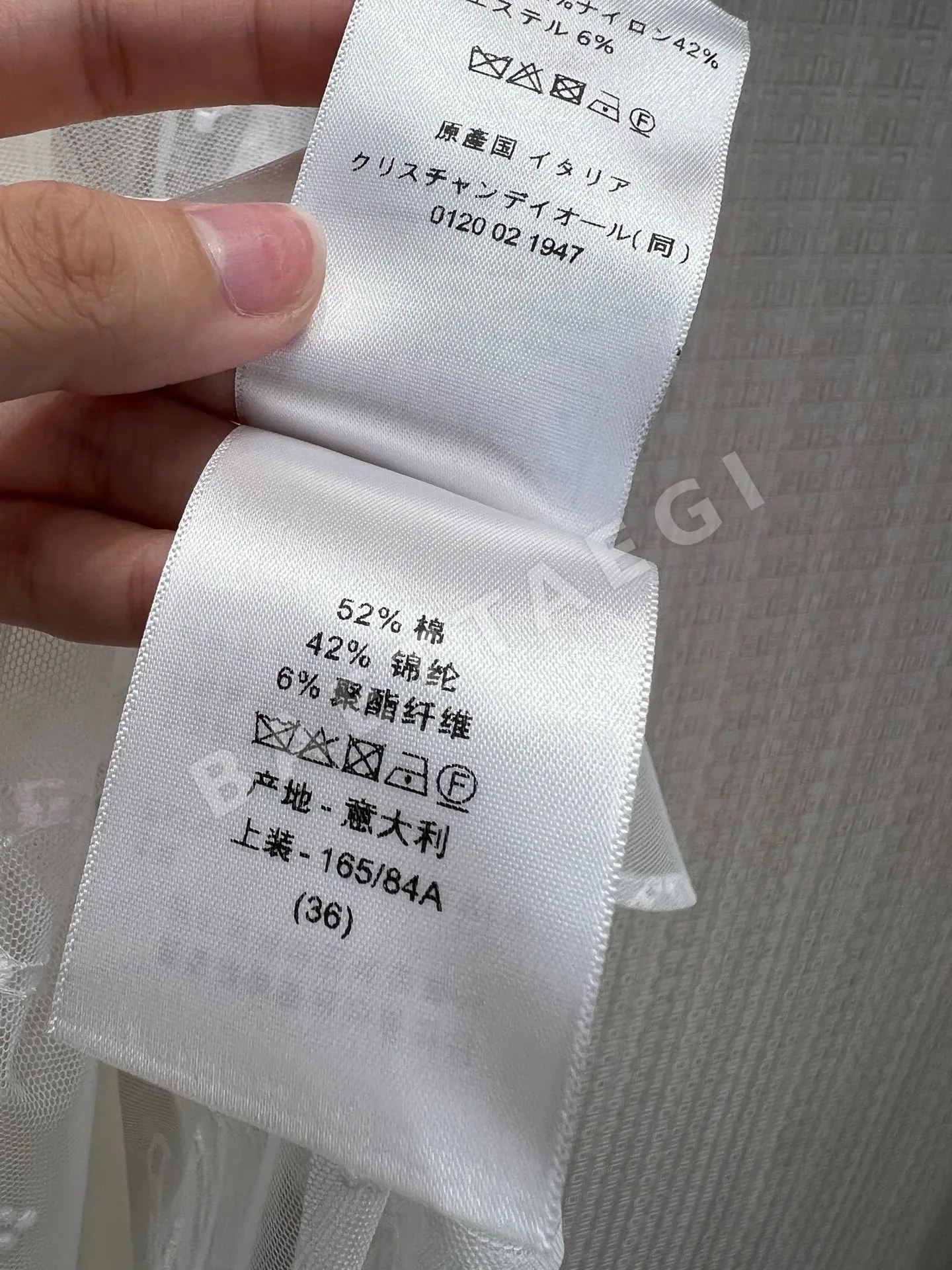 디올 말굽별 자카드 시어 오간자 셔츠 상세 이미지 9