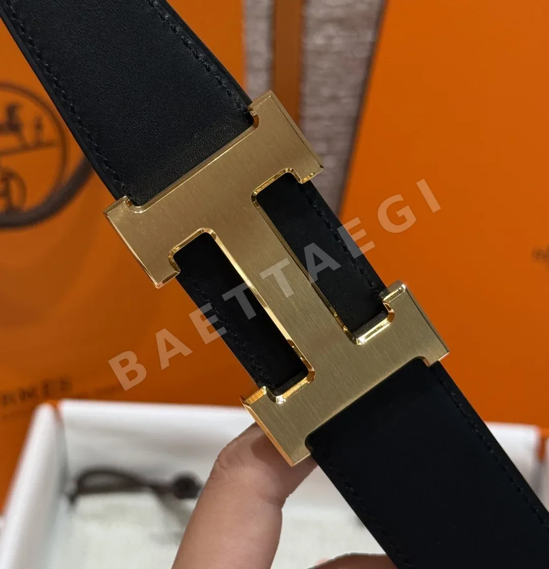 에르메스 H 버클 리버시블 가죽 벨트 32mm 상세 이미지 6
