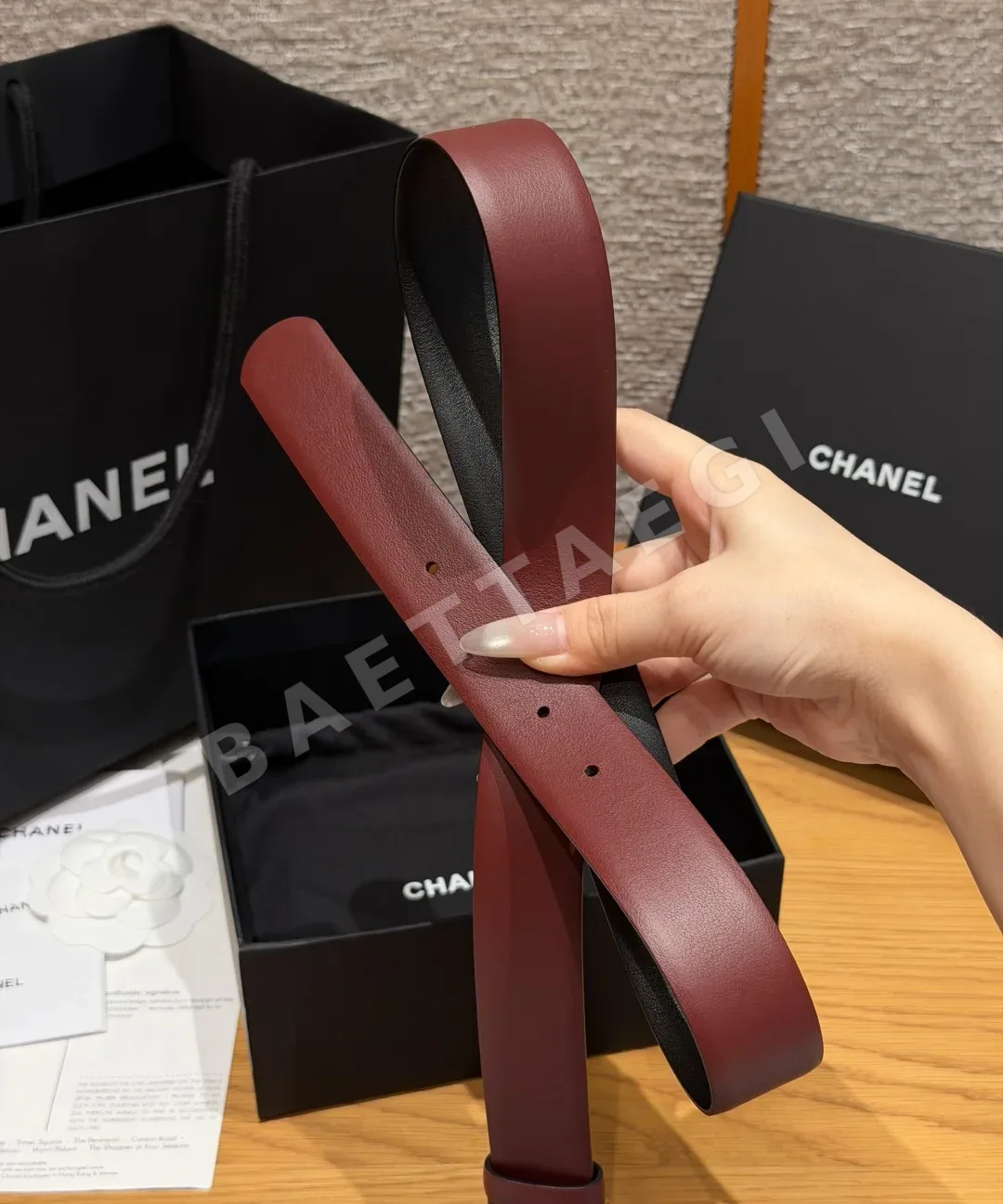 샤넬 리버시블 송아지가죽 벨트 상세 이미지 8