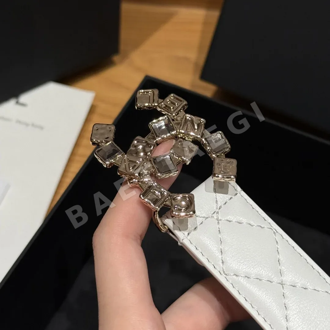 샤넬 더블 C 메탈 로고 램스킨 벨트 상세 이미지 7