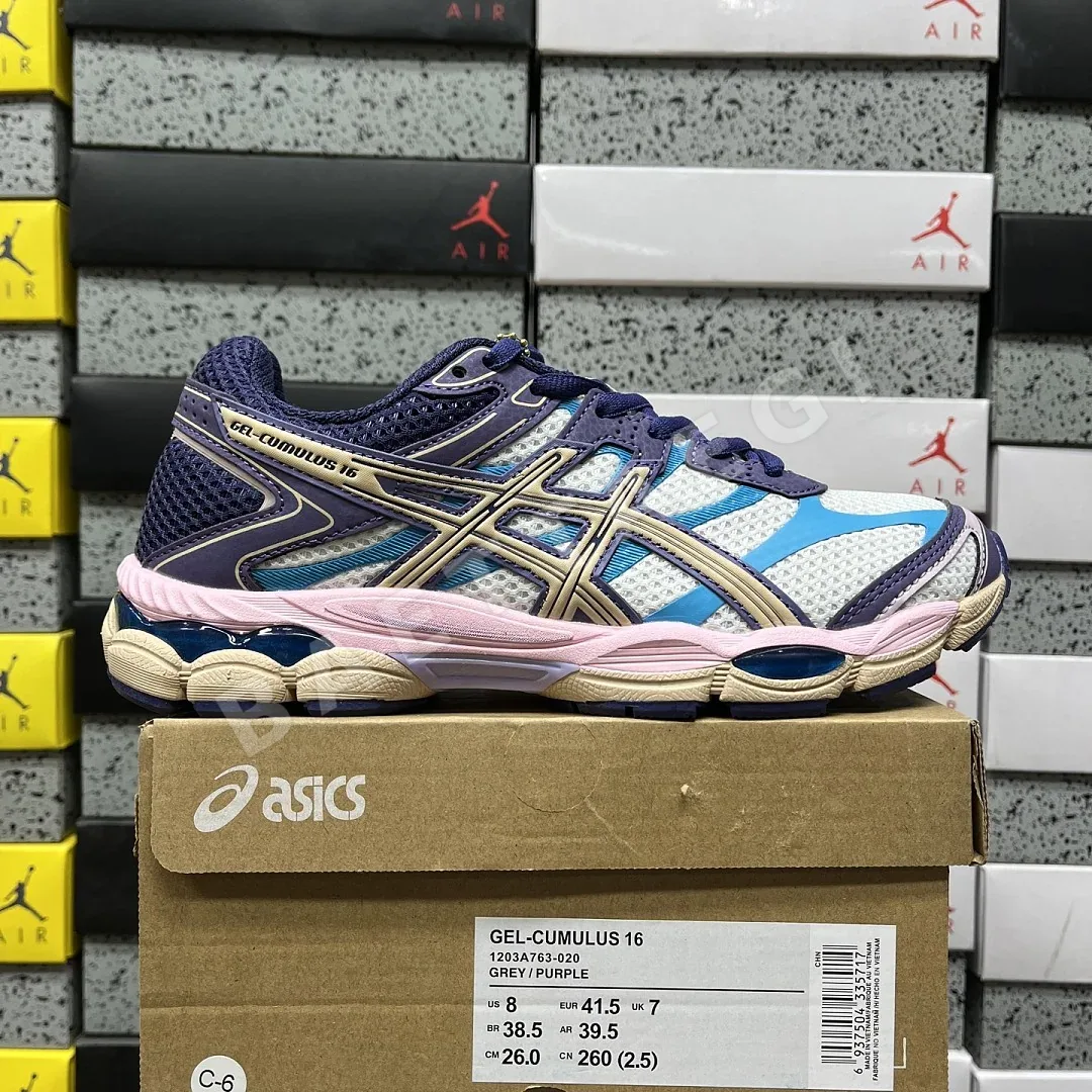 아식스 [WZ] 젤 큐뮬러스 16 1203A763-020 200410 Asics Gel-Cumulus 16 Purple Cloud Grey