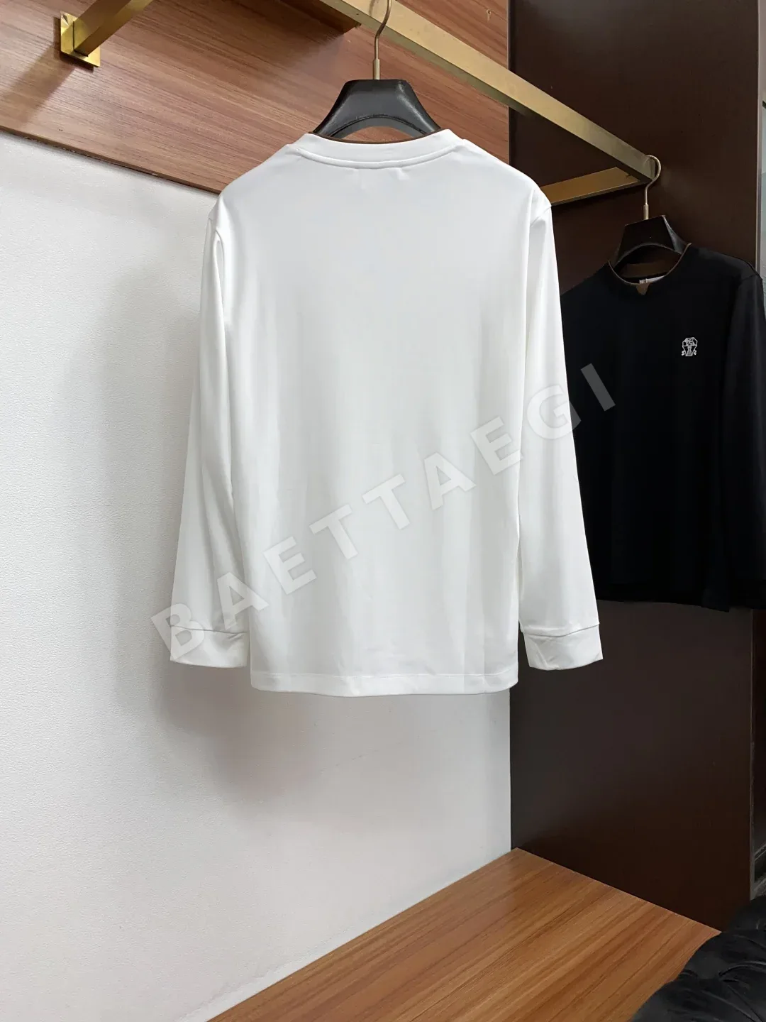 브루넬로쿠치넬리 라운드넥 면 울 혼방 긴팔 셔츠 상세 이미지 9