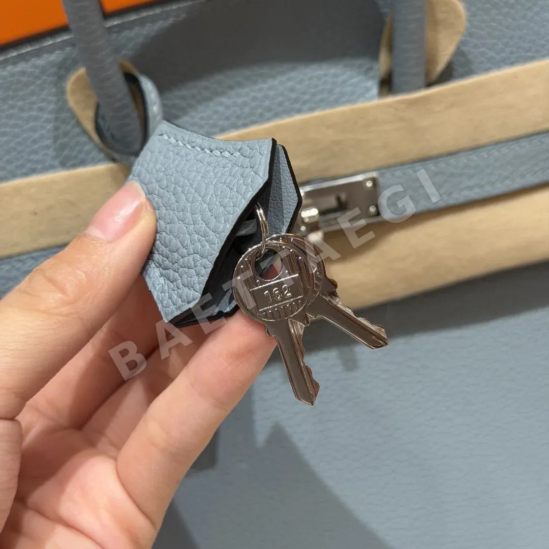 에르메스 버킨 25 린넨블루 토고 가방 상세 이미지 9