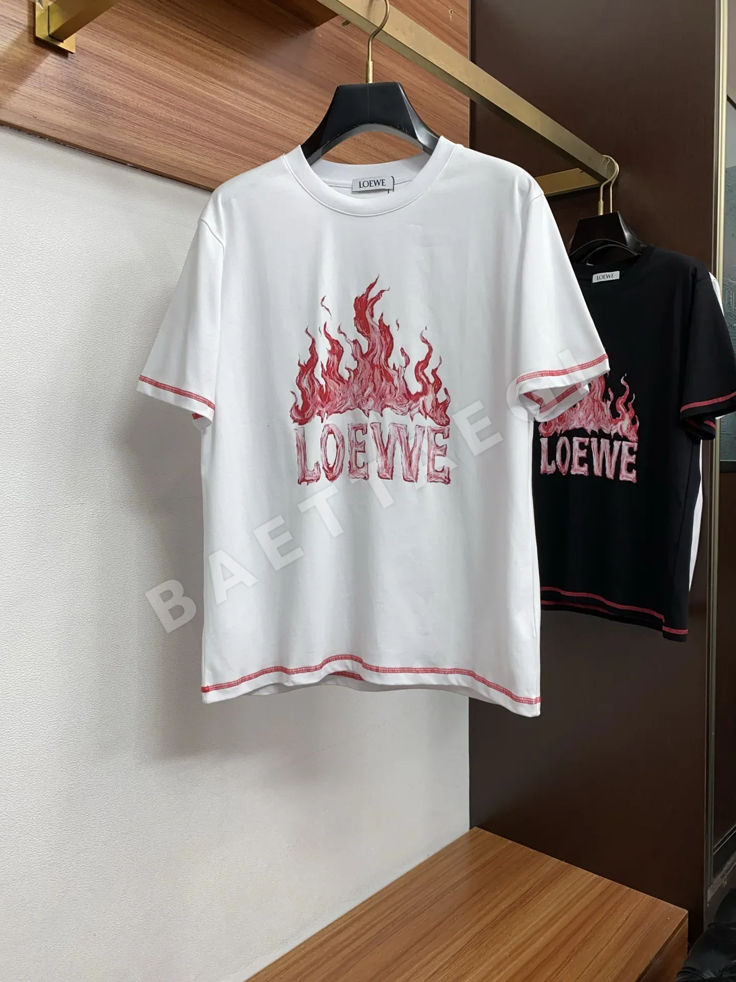 로에베 크루넥 코튼 반팔 티셔츠 48440