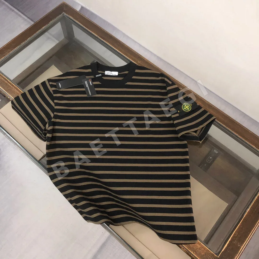 스톤아일랜드 여성 스트라이프 반팔 티셔츠 47734