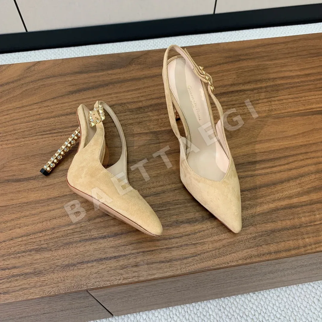 지안비토 로시 지안비토 라인스톤 힐 오픈백 샌들 상세 이미지 6