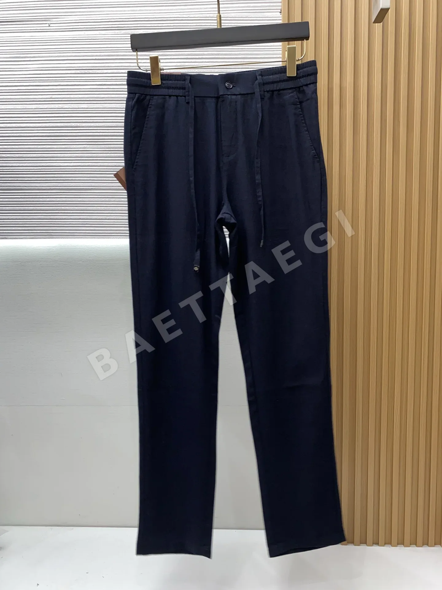 로로피아나 린넨 코튼 혼방 남성 바지 상세 이미지 2