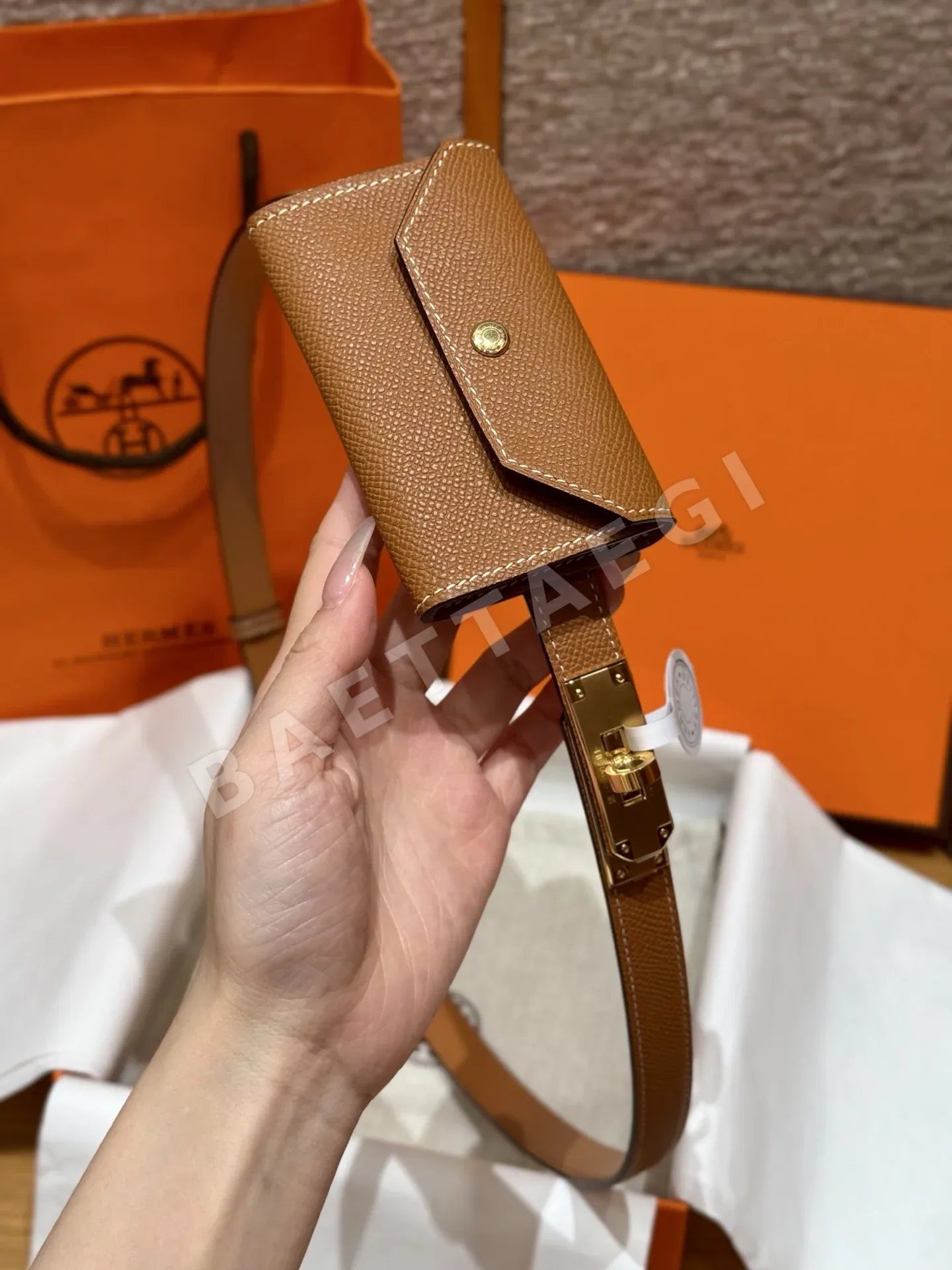 에르메스 켈리 버클 앱송 카프스킨 벨트 176548