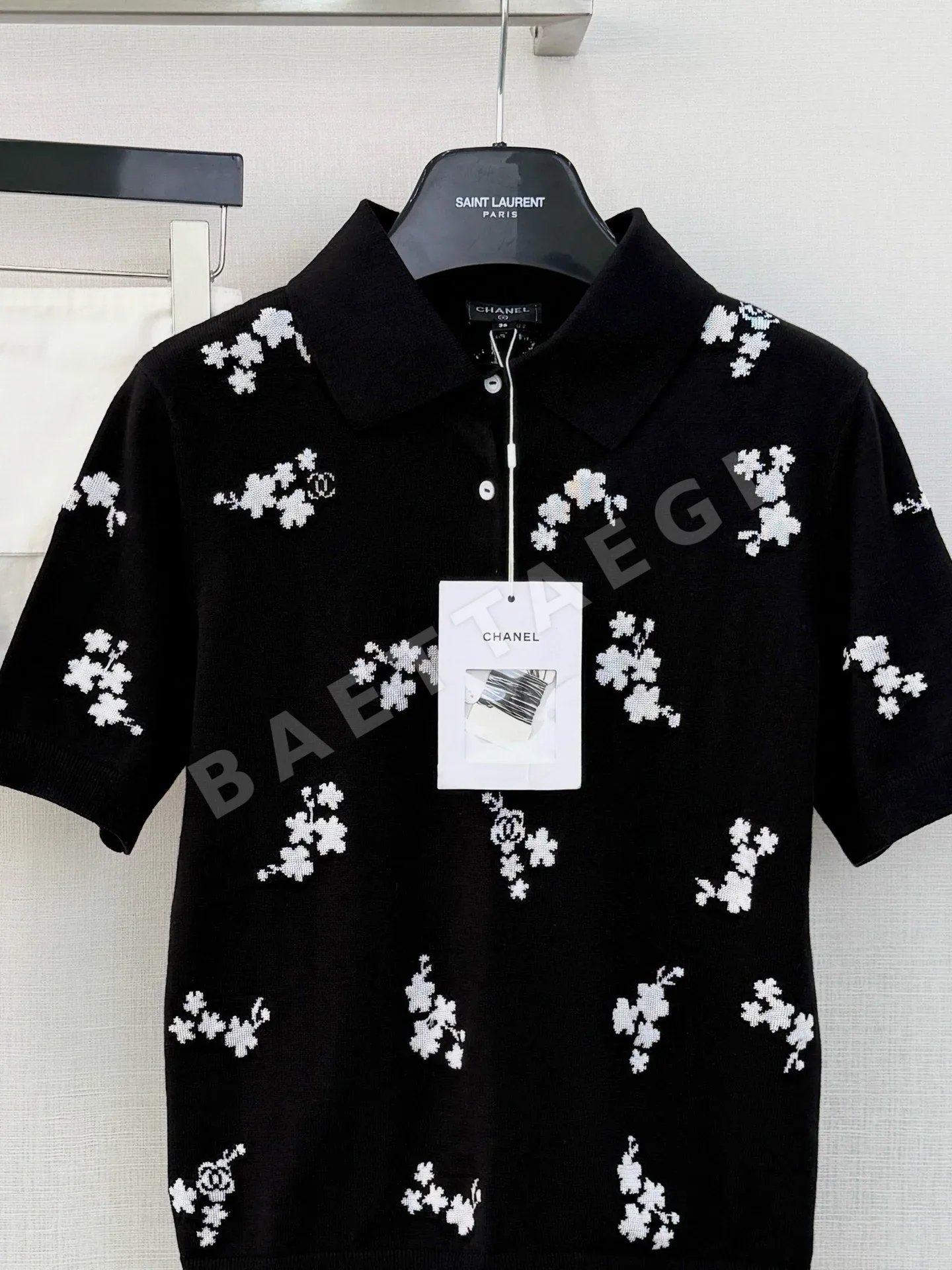 샤넬 플라워 반팔 니트 여성의류 상세 이미지 3