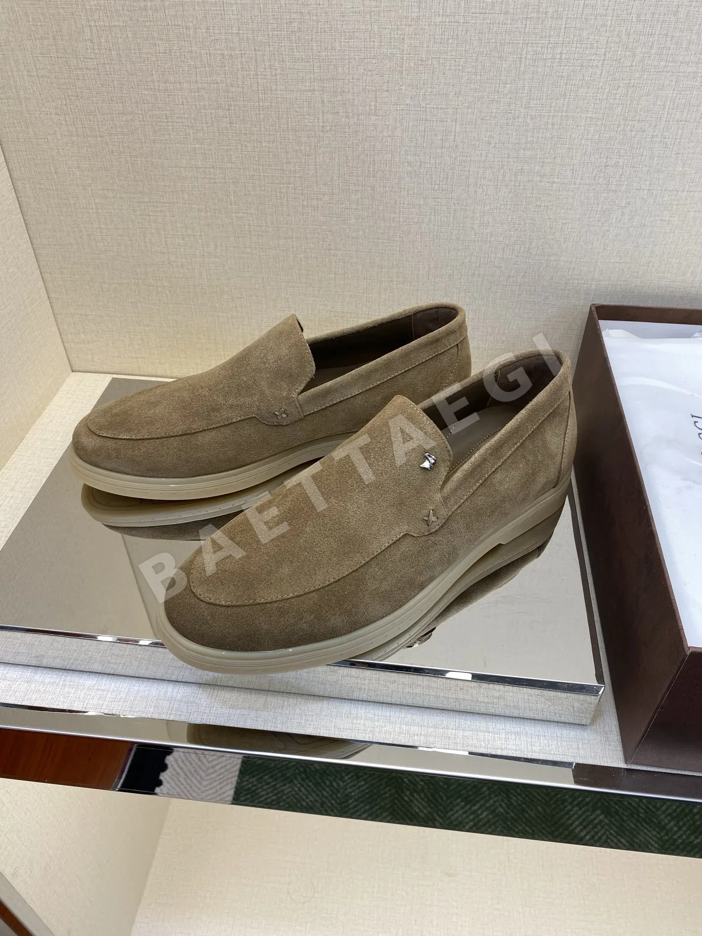 스테파노리치 로퍼 남성 카프스킨 독수리 머리 로고 상세 이미지 2