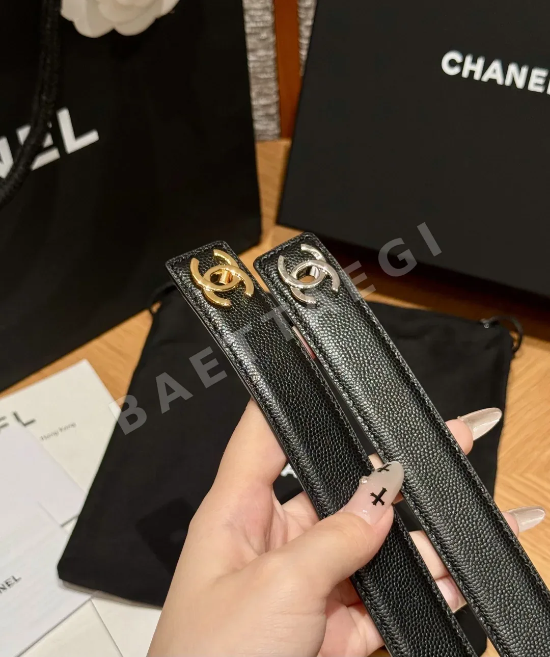 샤넬 송아지가죽 버클 벨트 상세 이미지 4