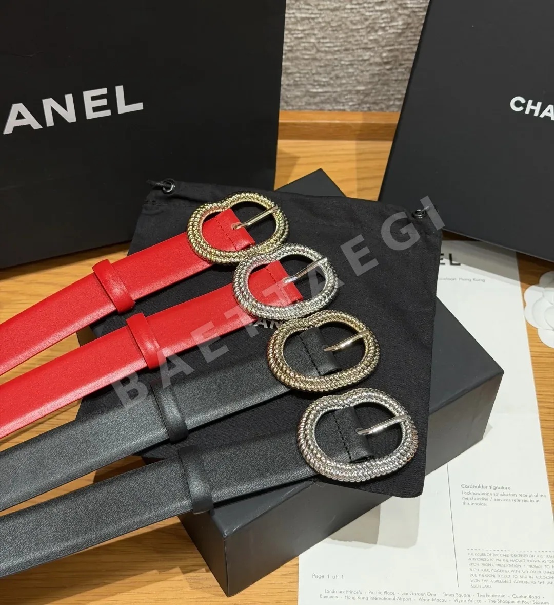 샤넬 가죽 3 cm 벨트 상세 이미지 3