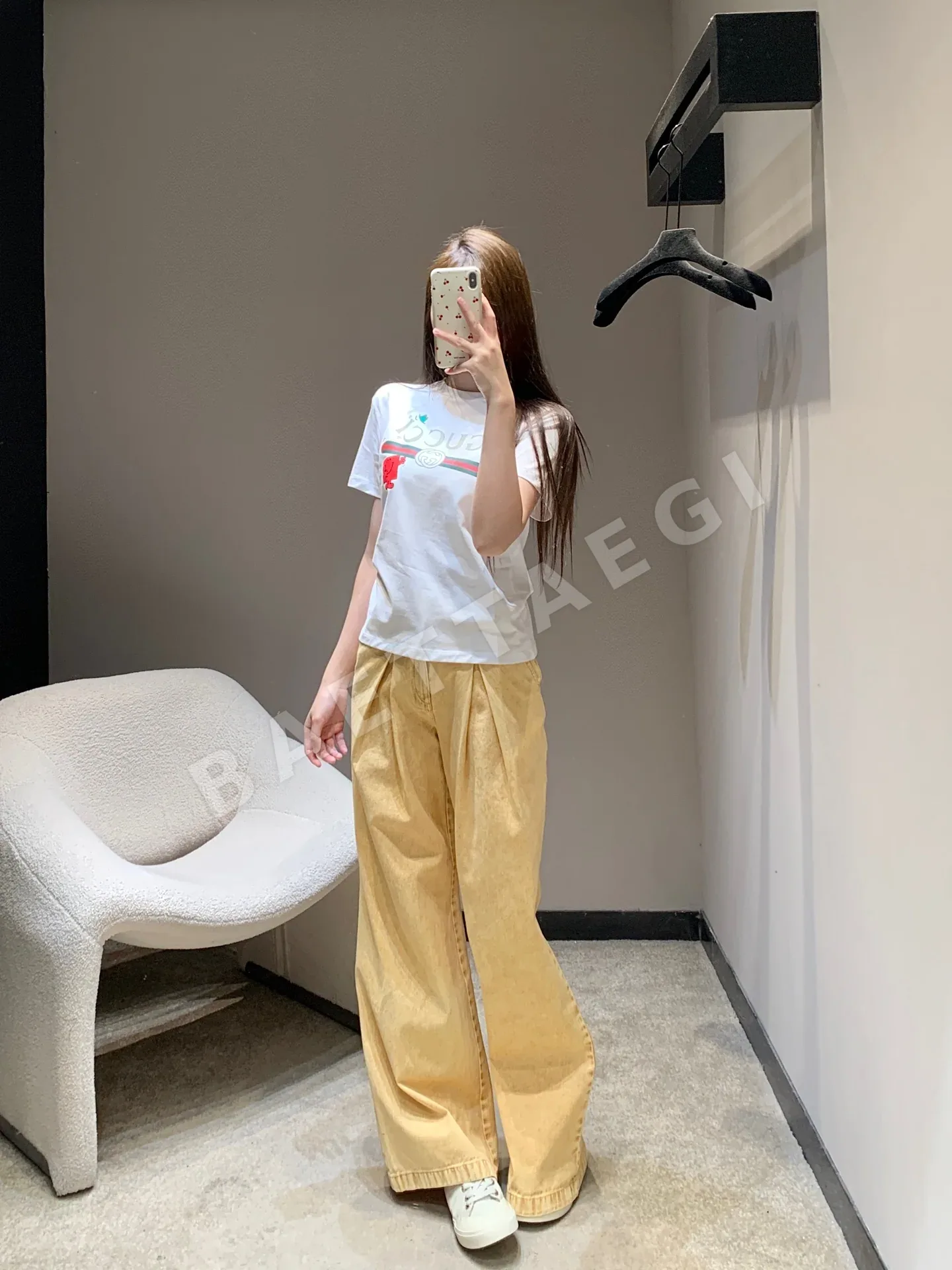 구찌 초봄 프린트 크루넥 반팔 티셔츠 상세 이미지 6