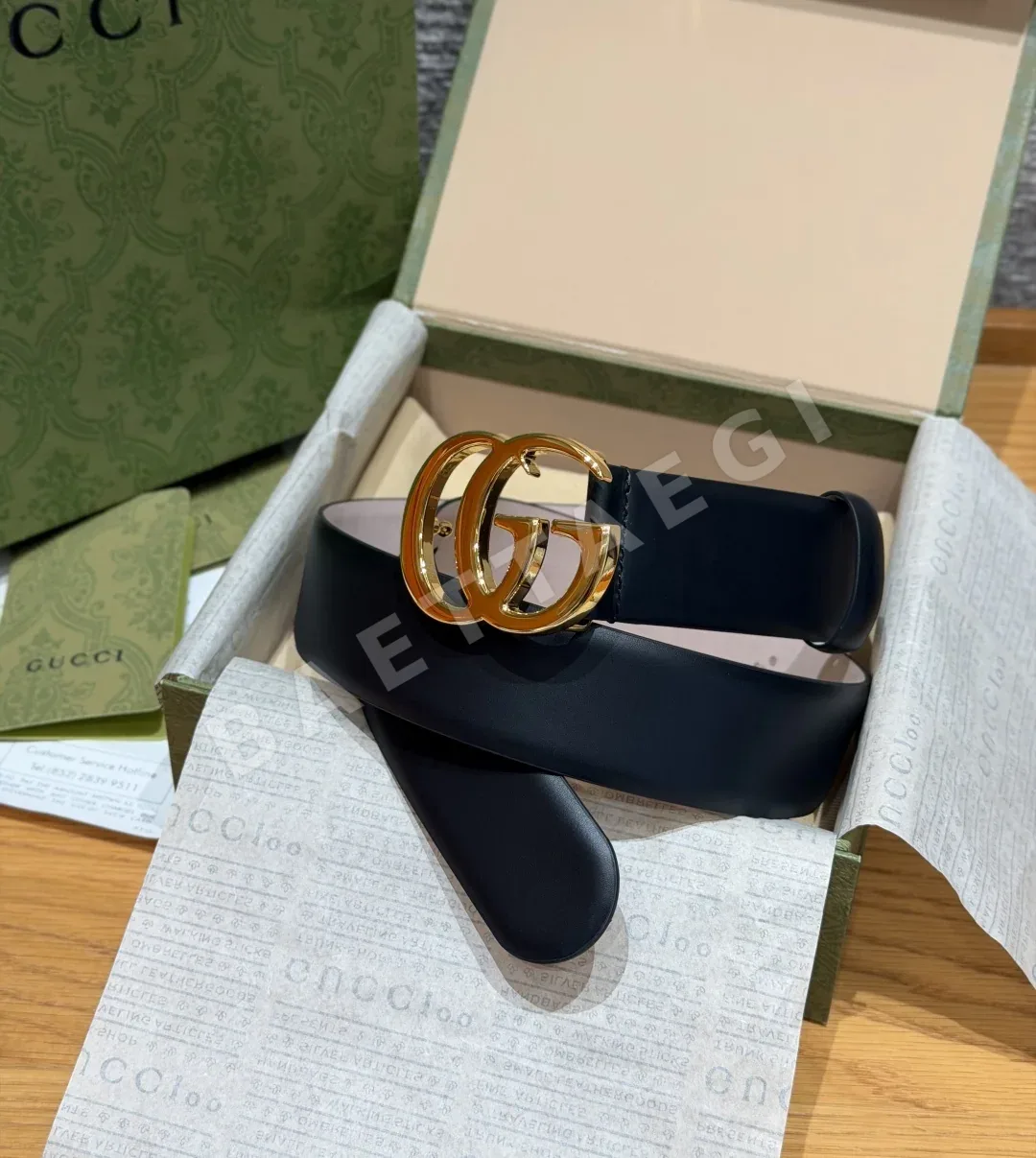 구찌 인터로킹 더블 G 버클 송아지가죽 벨트 40mm 179187