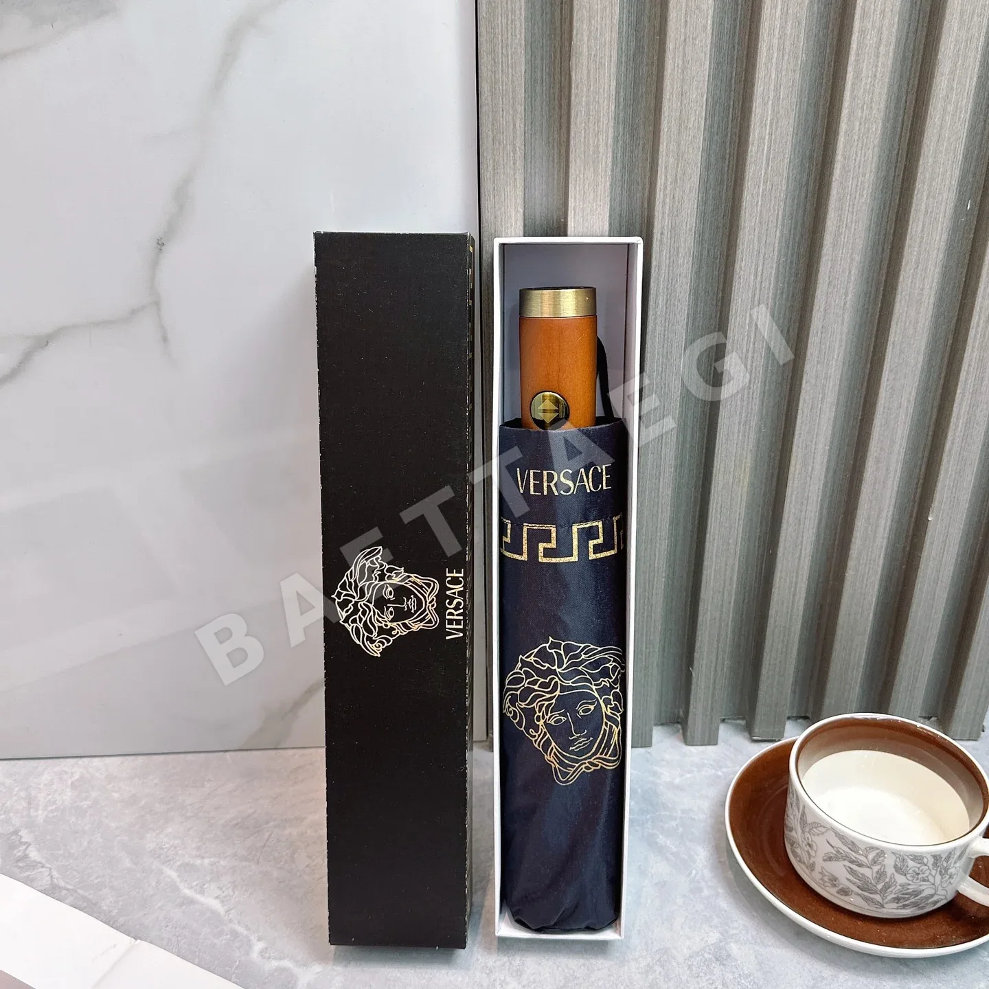 베르사체 3단 접이식 자동 우산 85667
