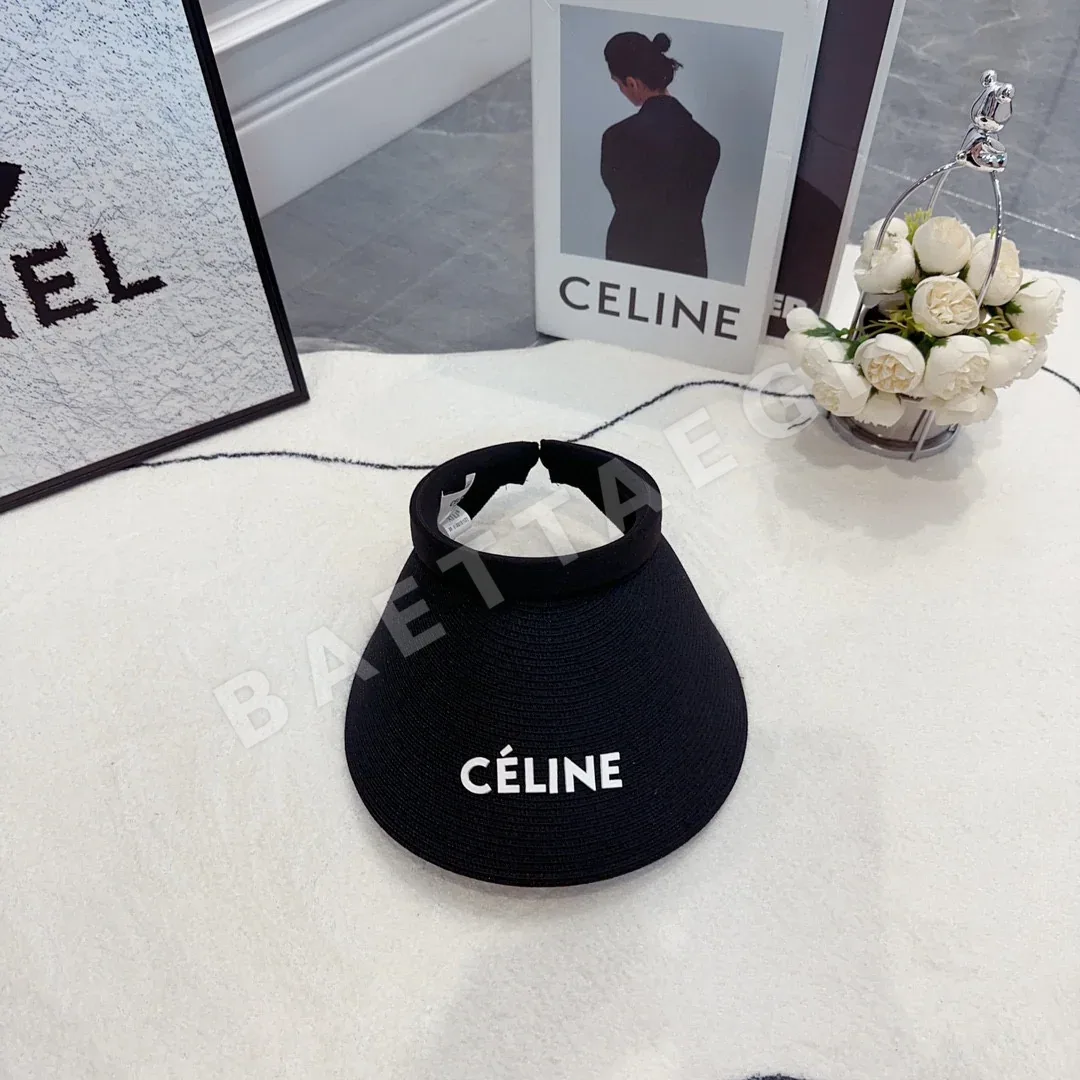 셀린느 더블 C 자수 헤드밴드 바이저 캡 83335