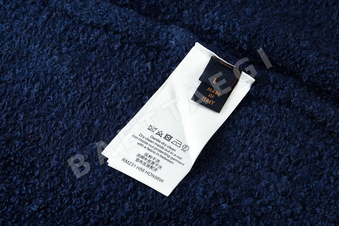 루이비통 LV 로고 블루 테디베어 남성 니트 상세 이미지 9