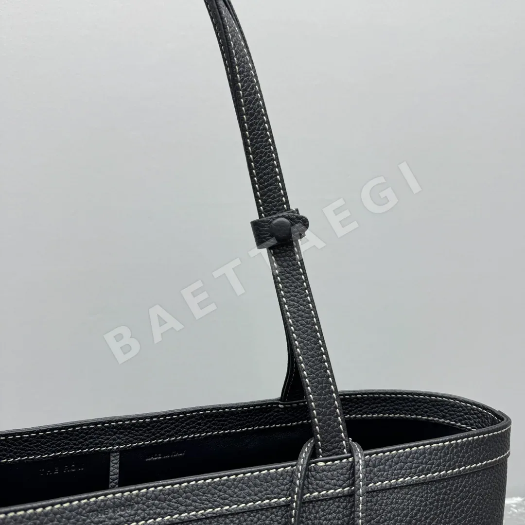 더로우 대립 래치 블랙 외부 스티치 토트백 상세 이미지 10