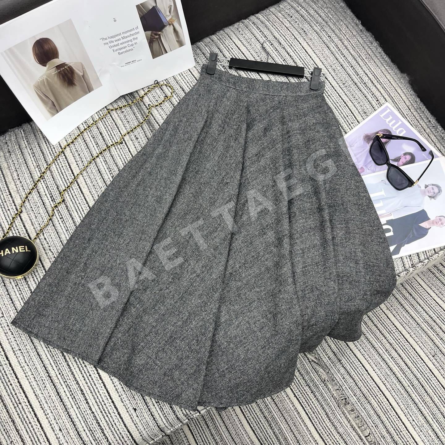 돌체앤가바나 헤링본 미디 스커트 상세 이미지 2