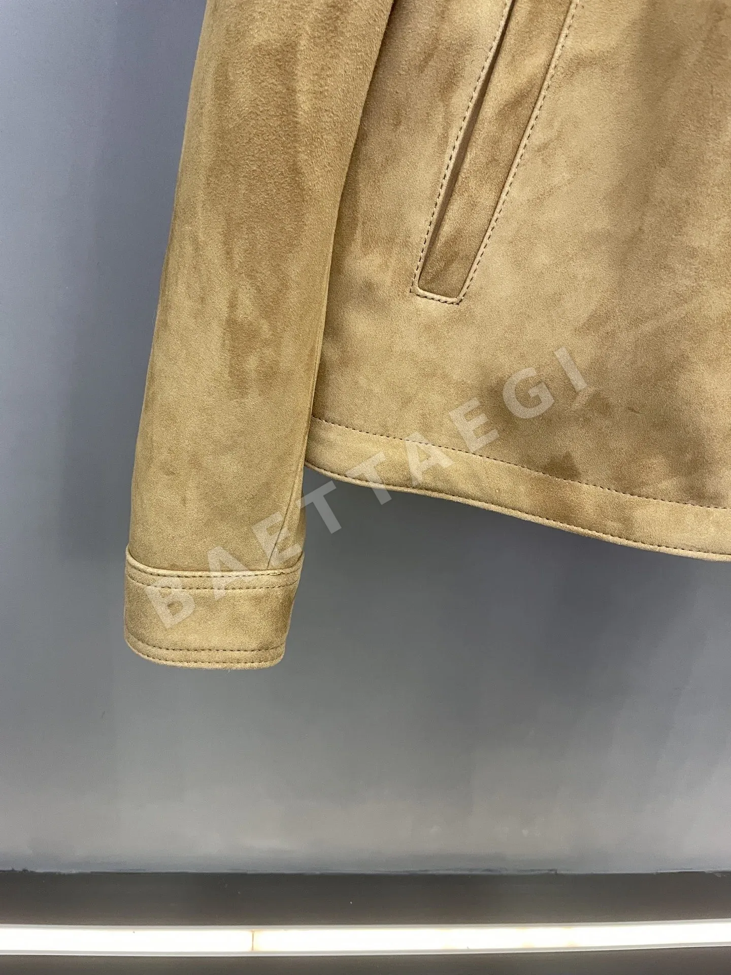 디올 카키 스웨이드 램스킨 자켓 상세 이미지 9