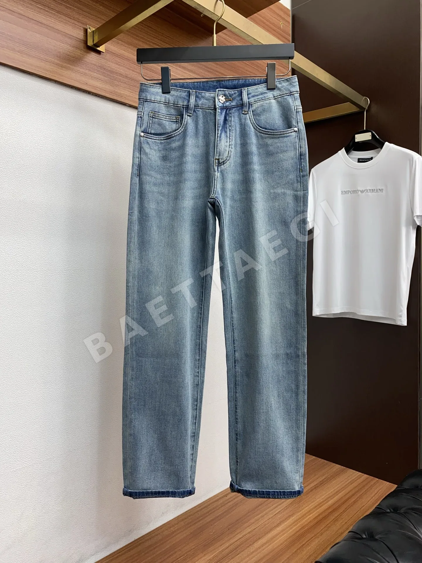 루이비통 남성 슬림 핏 데님 바지 상세 이미지 2