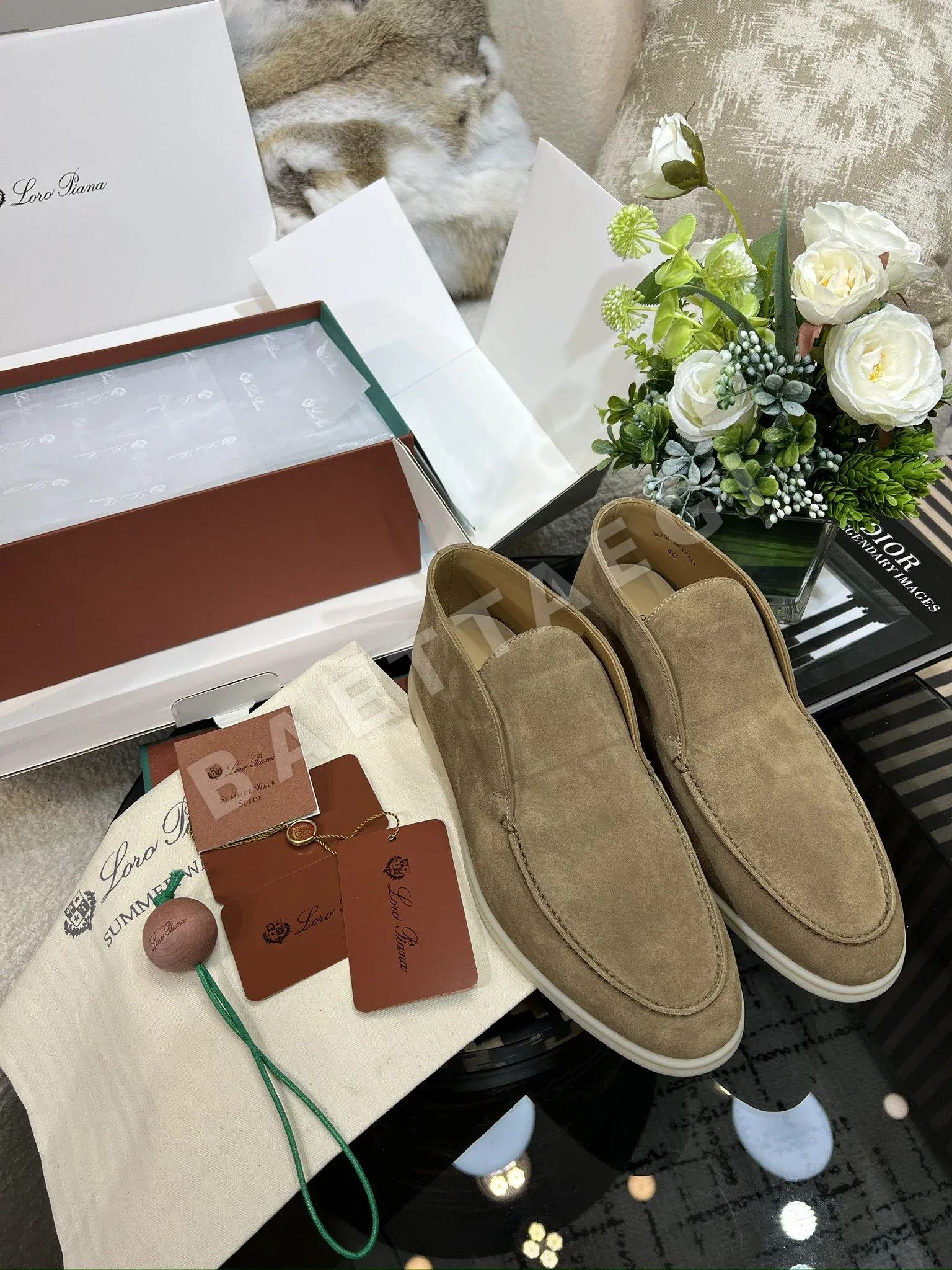 로로피아나 오픈워크 하이탑 로퍼 남성 신발 94261