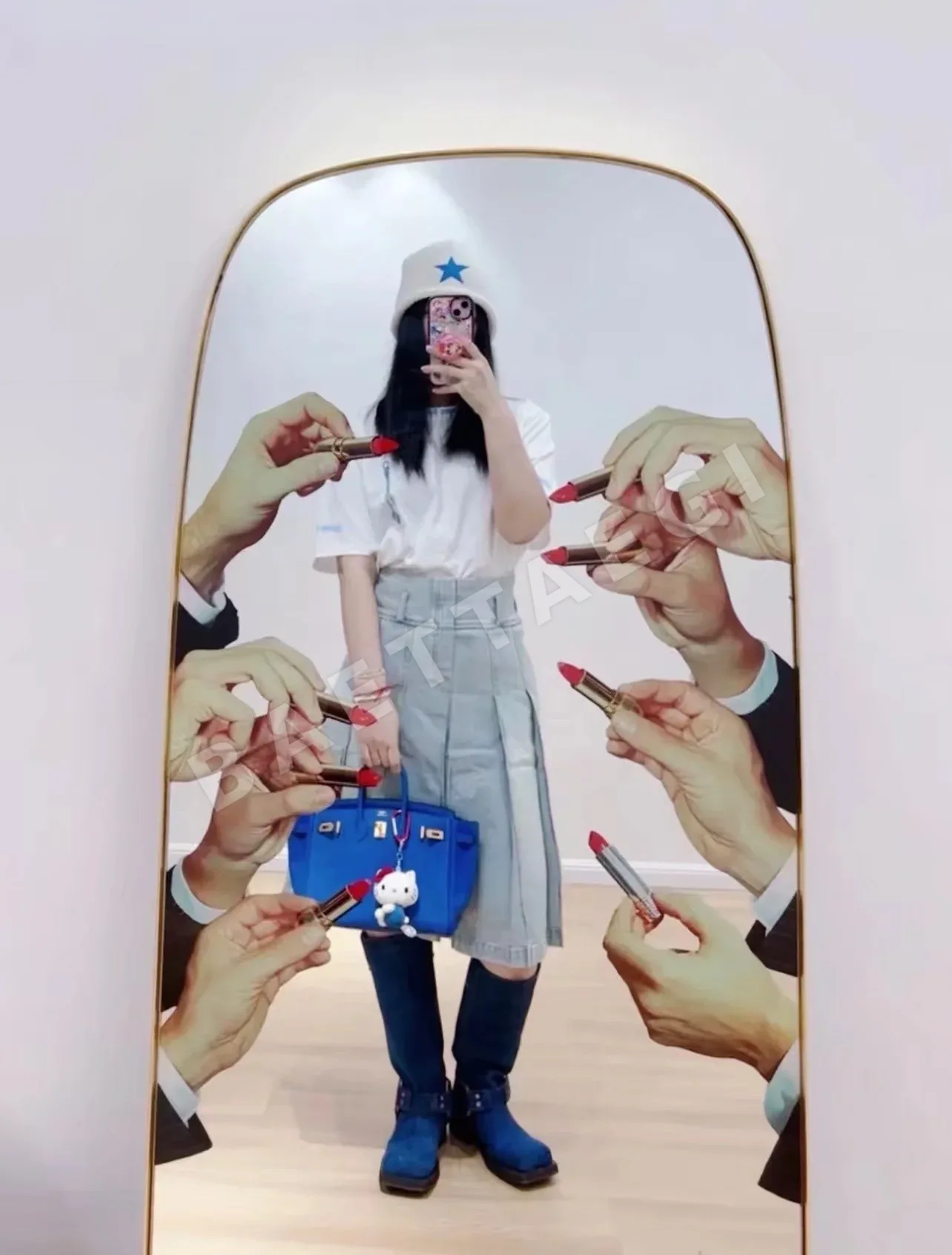 크롬하츠 다이스 무늬 남성 반팔 티셔츠 상세 이미지 4