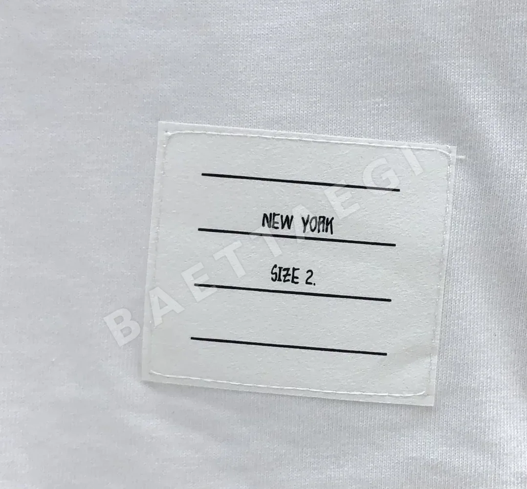 톰브라운 리브짜임 카라 투톤 슬릿 코튼 반팔 티셔츠 상세 이미지 8