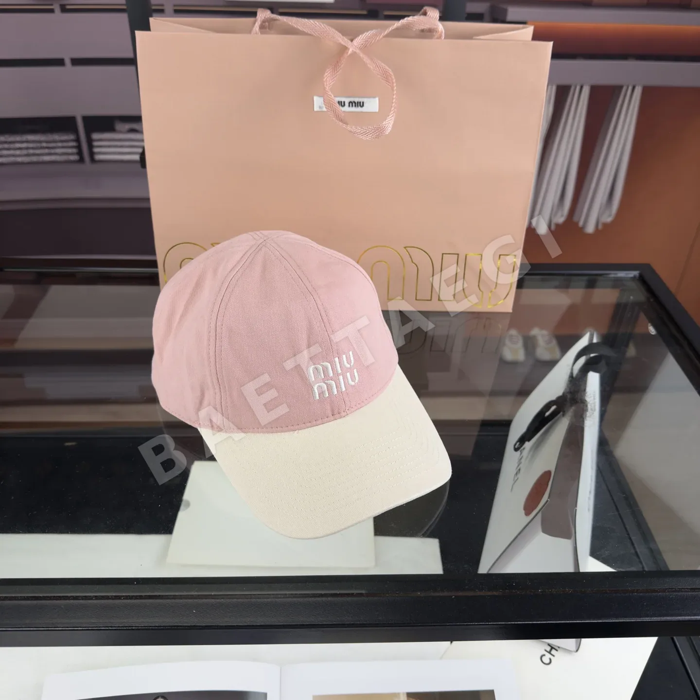 미우미우 컬러 블록 야구모자 상세 이미지 5