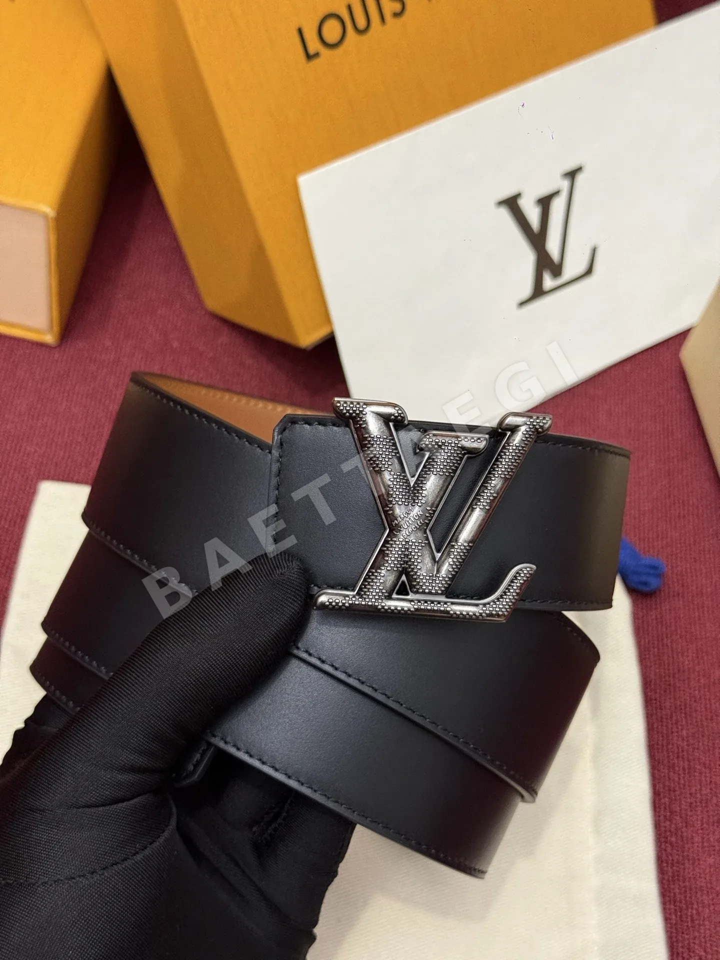 루이비통 다미에 LV 리버시블 벨트 상세 이미지 7