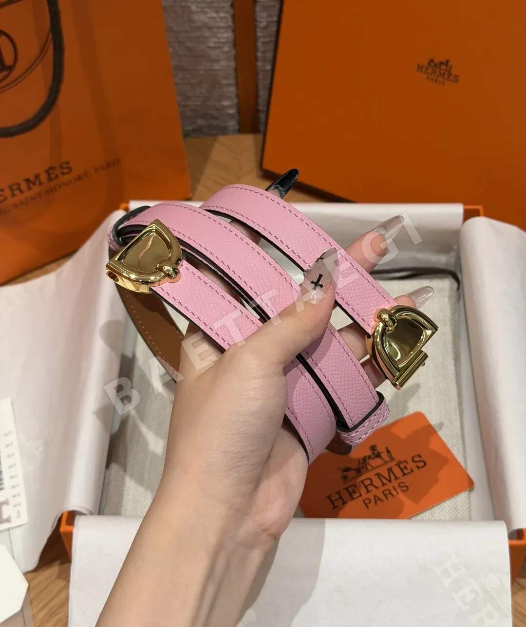 에르메스 탈라사 메탈 버클 카프스킨 벨트 상세 이미지 3