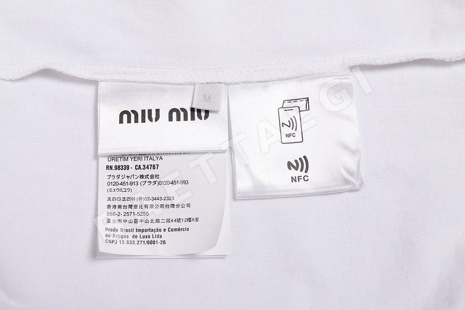 미우미우 업리케 로고 남성 반팔 티셔츠 상세 이미지 9