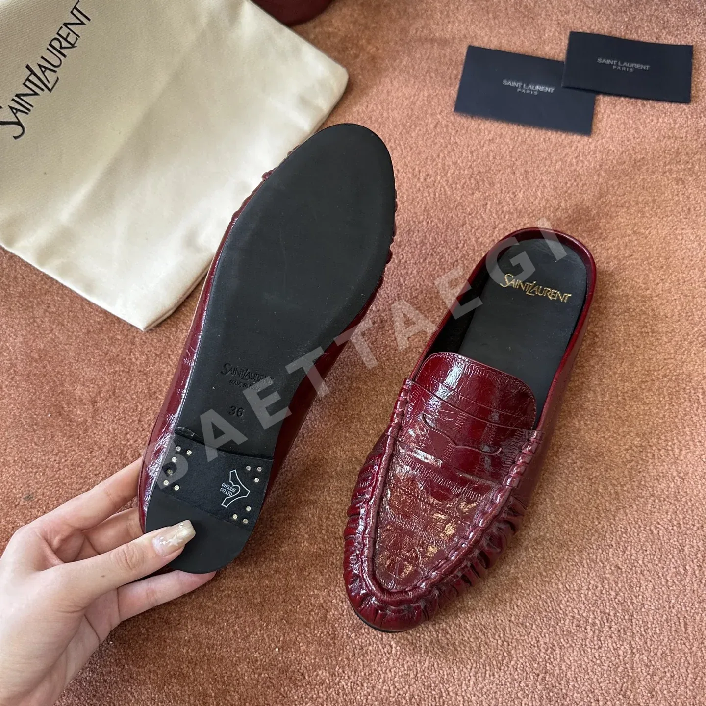생로랑 YSL 앞코 덮인 뮬 상세 이미지 7