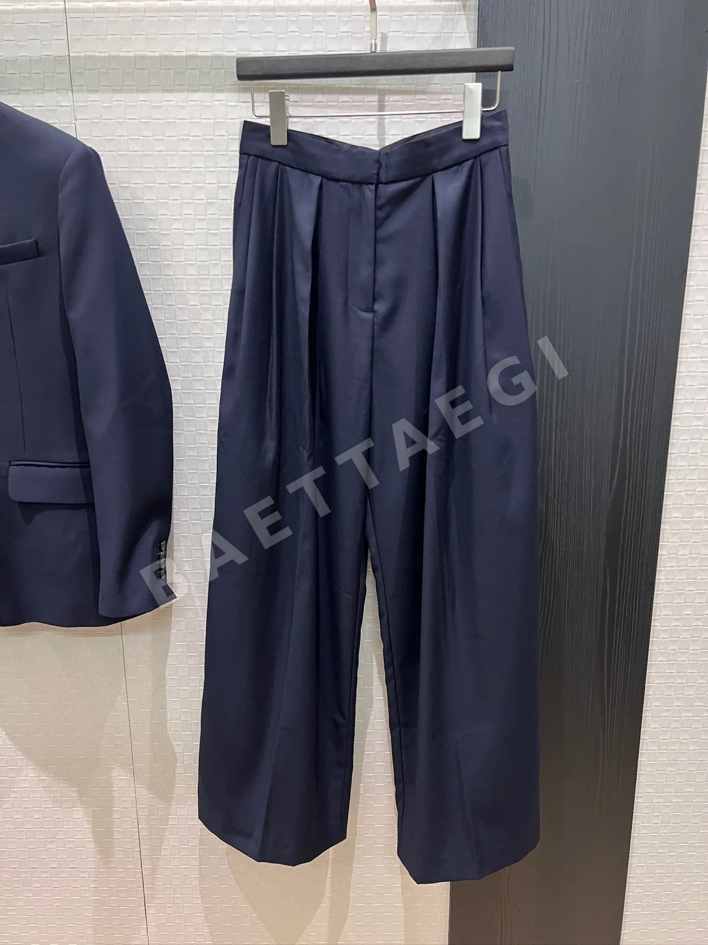 질샌더 울 V넥 블레이저 와이드 팬츠 세트 상세 이미지 5