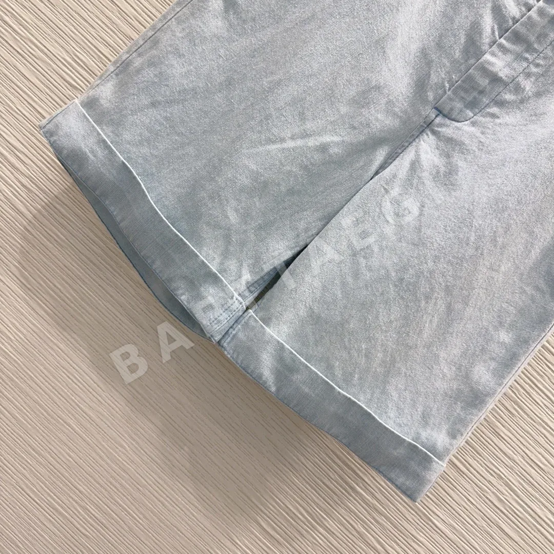샤넬 데미지 워시드 데님 미들 반바지 상세 이미지 6