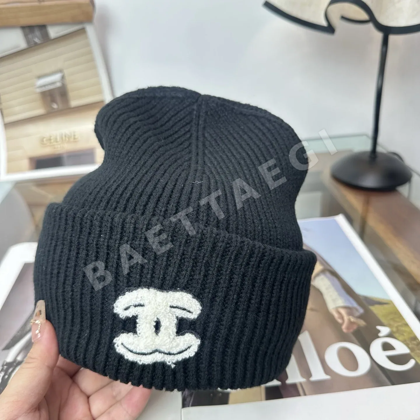 샤넬 니트 비니 모자 상세 이미지 9