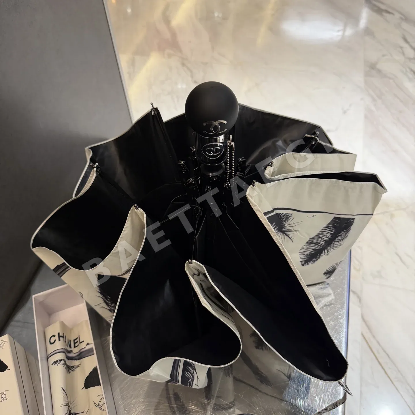 샤넬 자동 접이식 자외선 차단 우산 상세 이미지 5