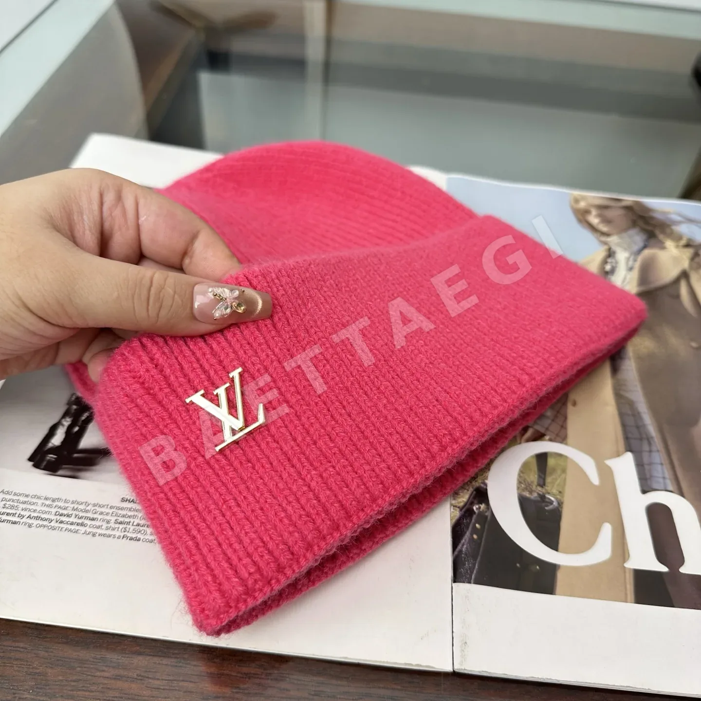 루이비통 LV 니트 비니 모자 상세 이미지 6