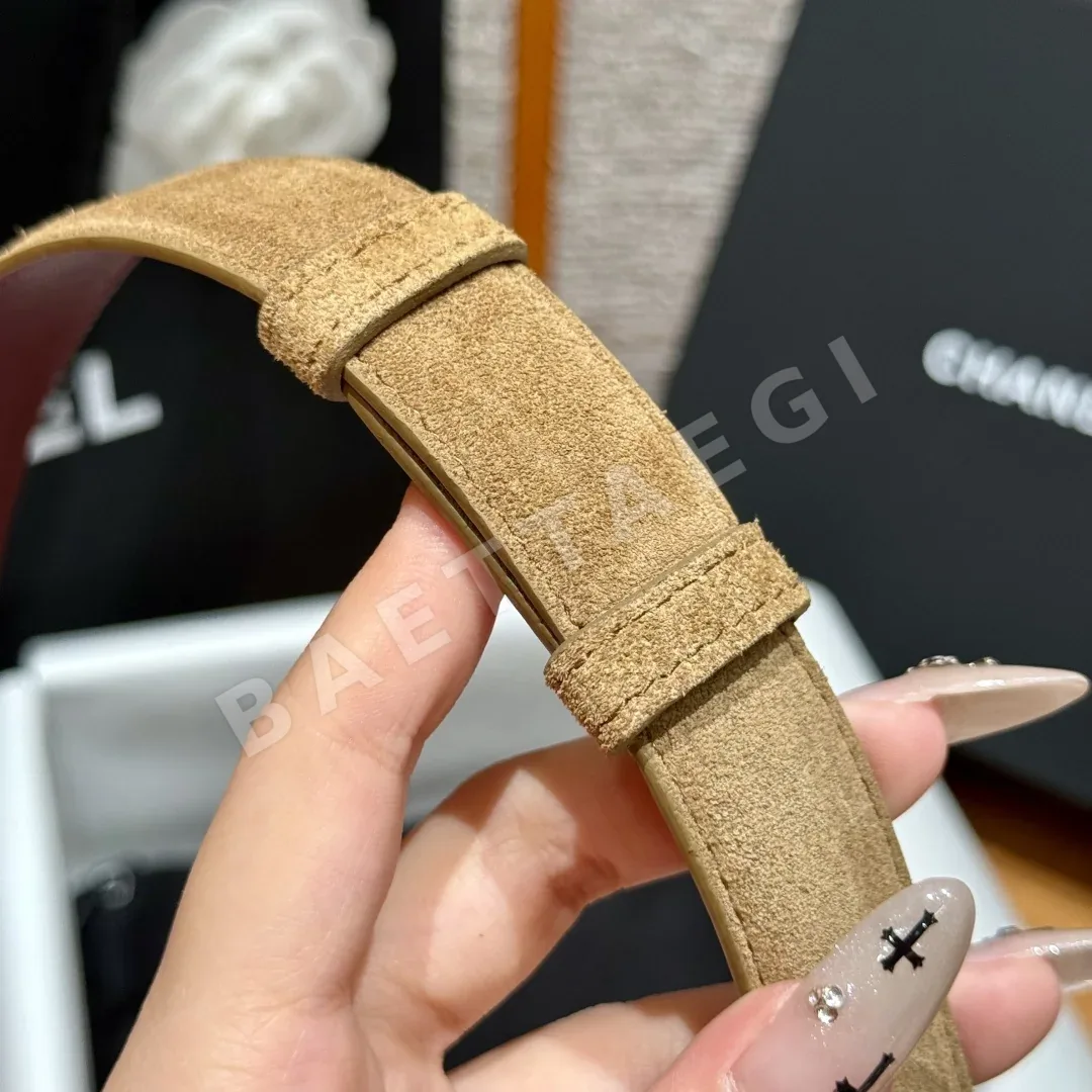 샤넬 스웨이드 송아지가죽 버클 벨트 상세 이미지 5