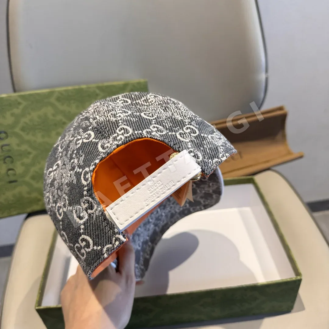 구찌 더블 G 데님 자카드 야구모자 상세 이미지 8