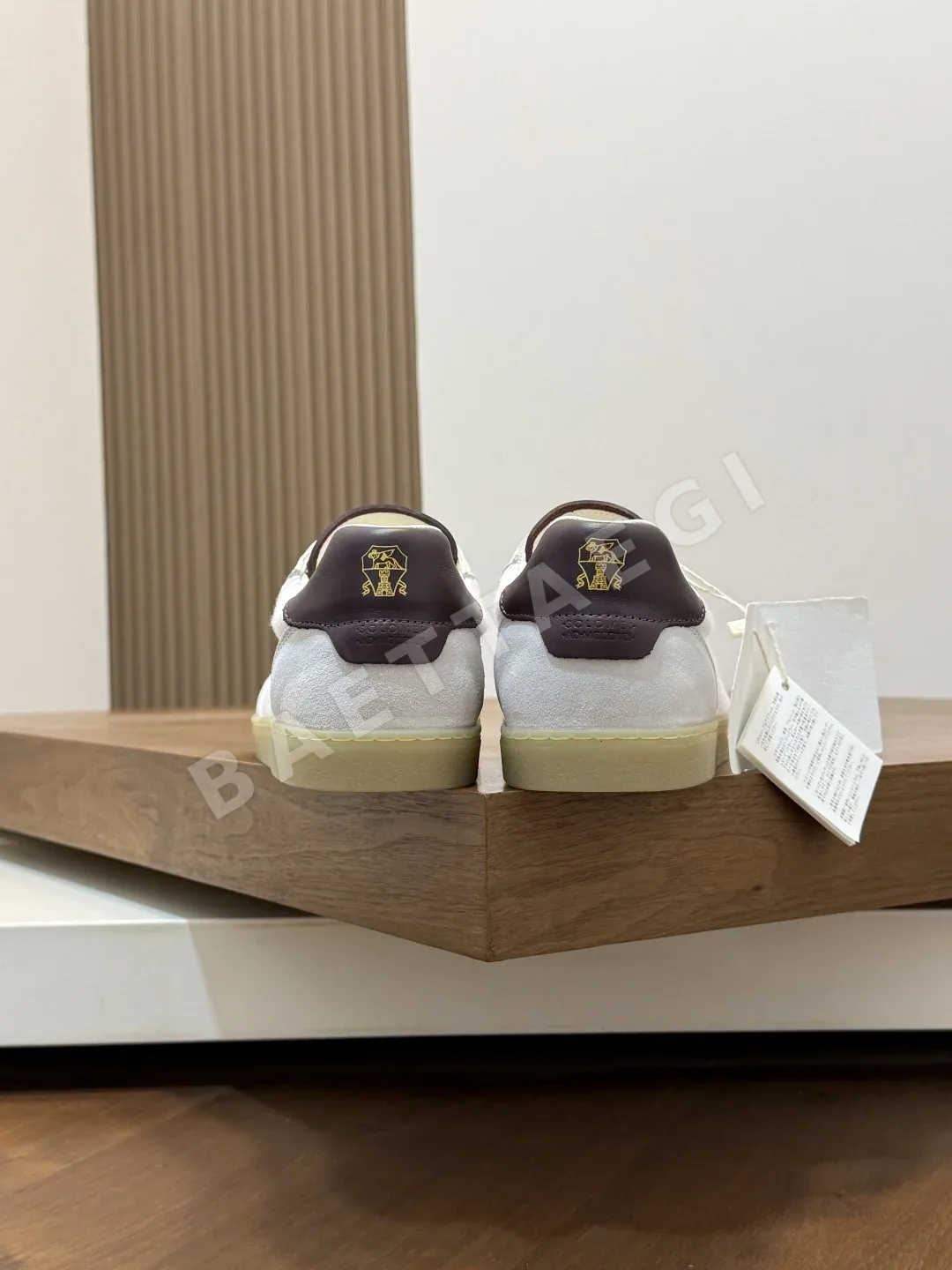 브루넬로쿠치넬리 남성 카프스킨 스웨이드 스니커즈 상세 이미지 8