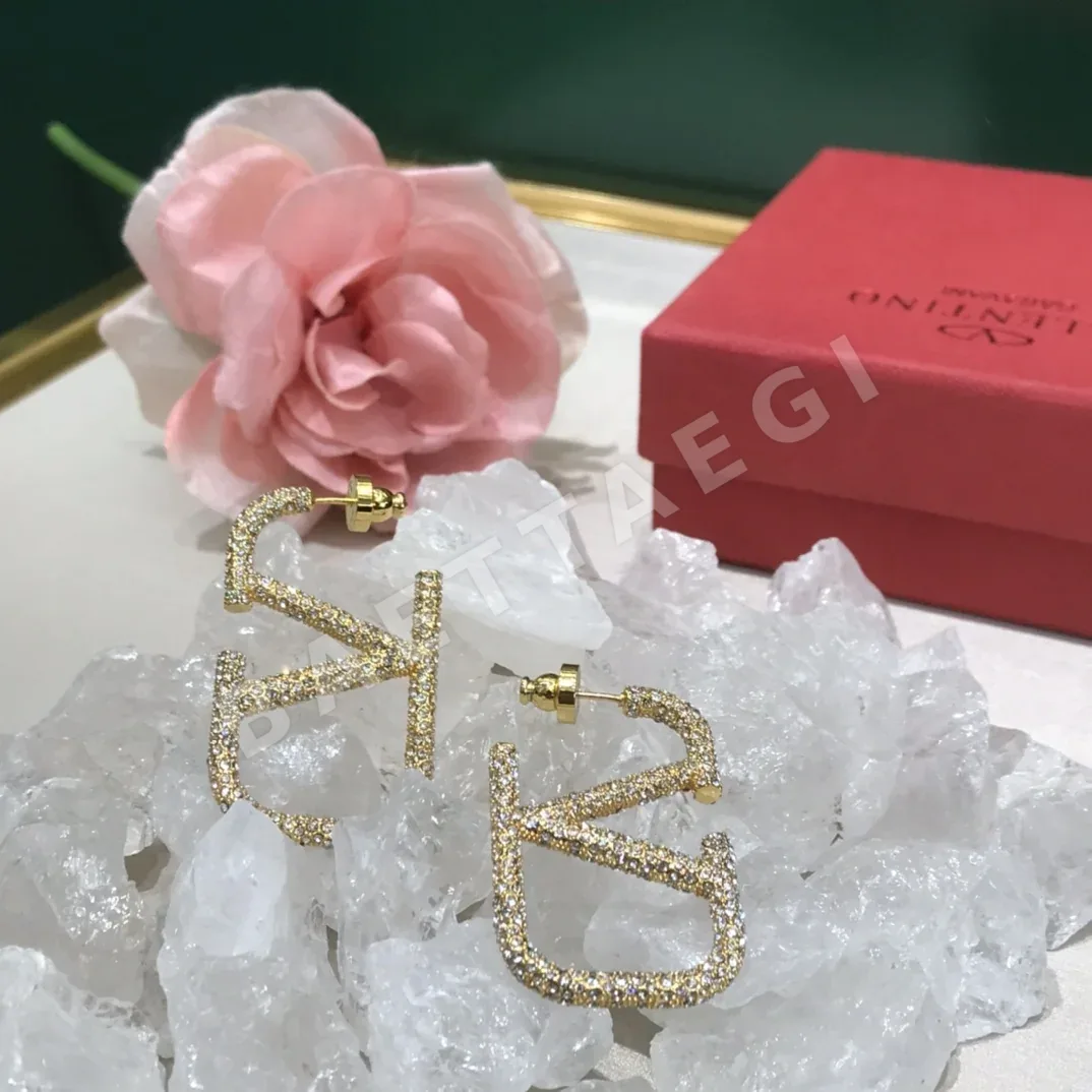 발렌티노 골드 스터드 귀걸이 63478