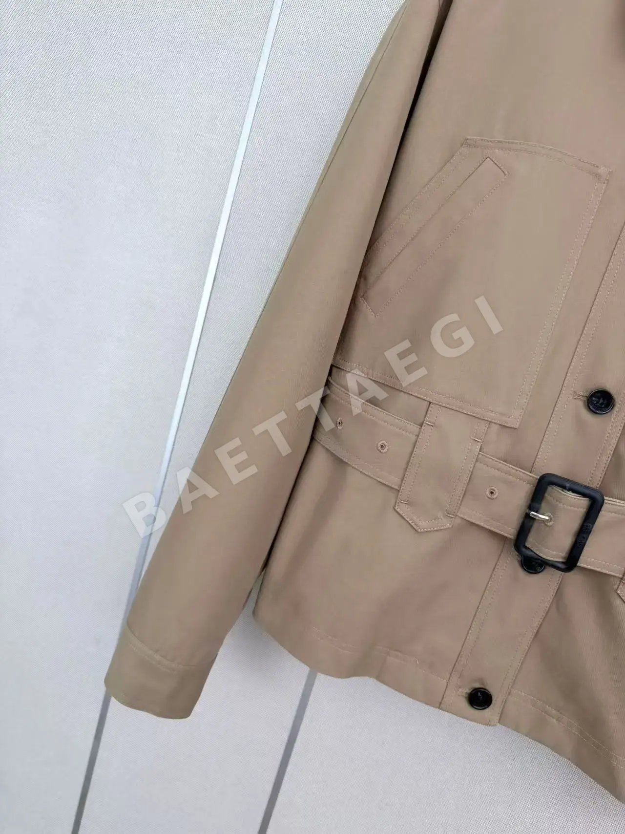 로로피아나 스탠드 카라 트렌치 자켓 상세 이미지 6